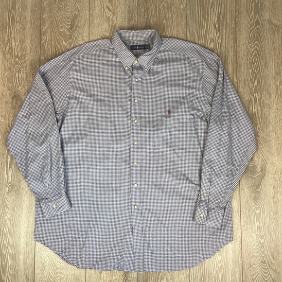 Ralph Lauren Button Down Shirt Men's Pony 3XLT Plaid - Picture 2 of 5